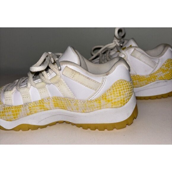 Size 12C- Air Jordan 11 Low Yellow Snakeskin  In Excellent Condition - Picture 5 of 8